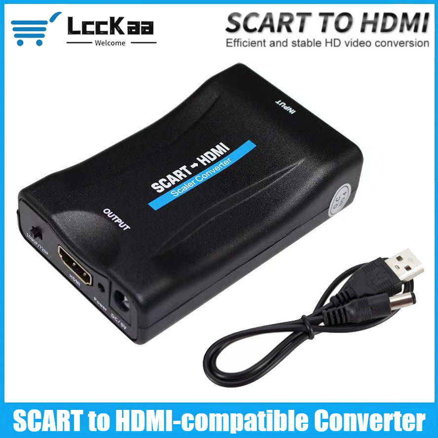 Scart To Hdmi - محول SCART إلى HDMI متوافق 1080P