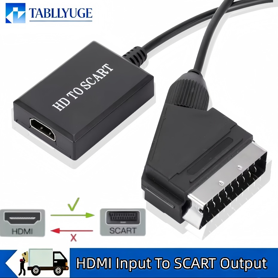 Scart To Hdmi - محول مضخم الفيديو والصوت SCART يدعم