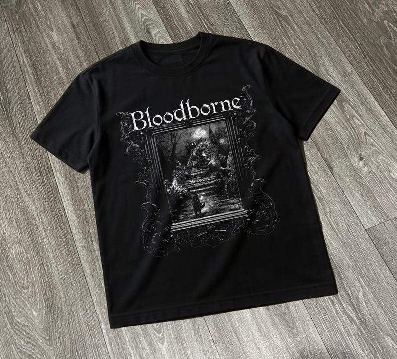 تي شيرت بتصميم لعبة Bloodborne - مراجعة Retro Gaming T Shirt وسعره