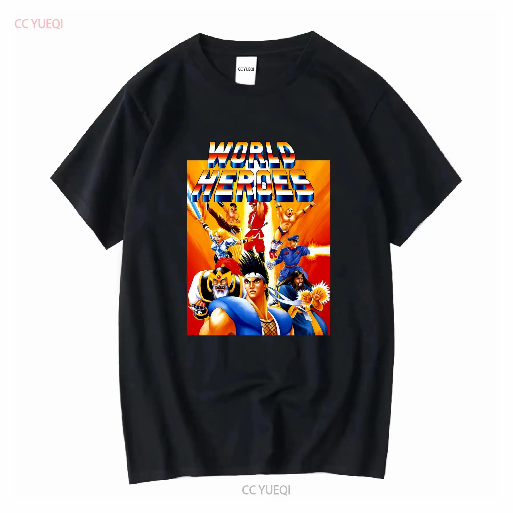 تي شيرت World Heroes Classic N - مراجعة Retro Gaming T Shirt وسعره