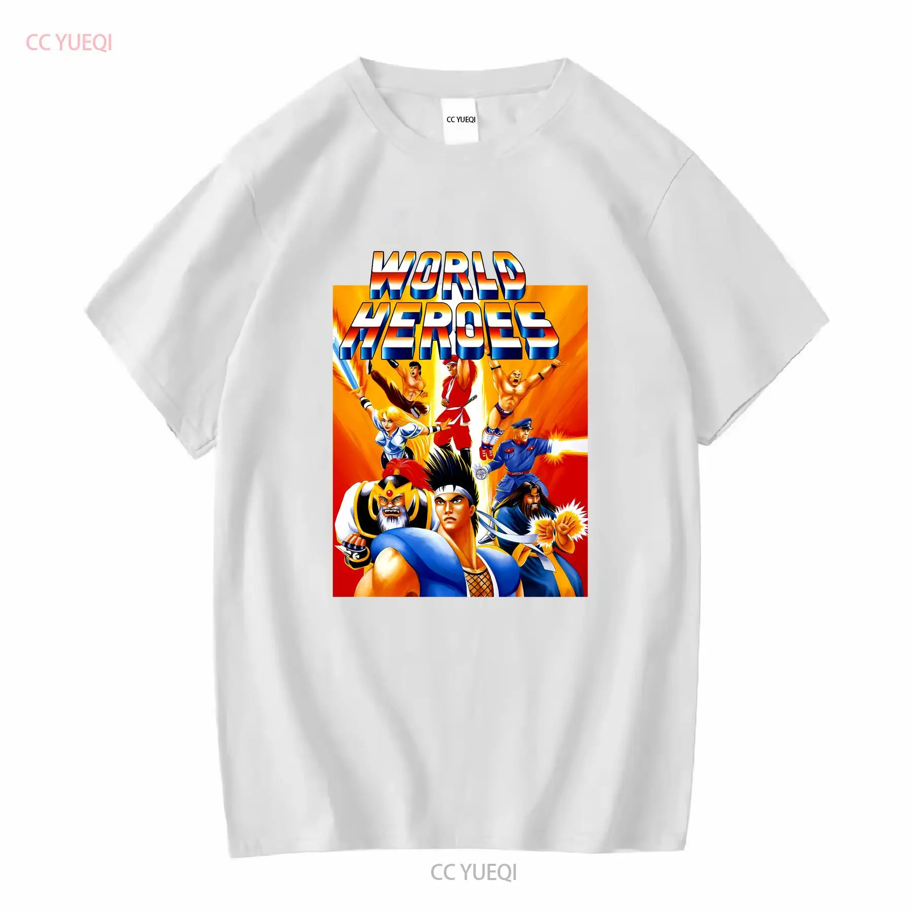 تي شيرت World Heroes Classic N - مراجعة Retro Gaming T Shirt وسعره
