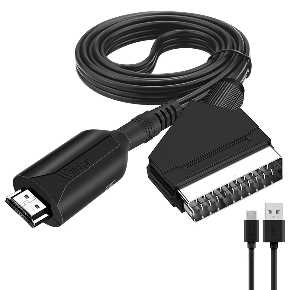 1080P HD HDMI-متوافق مع كابل م - مراجعة Scart To Hdmi وسعره