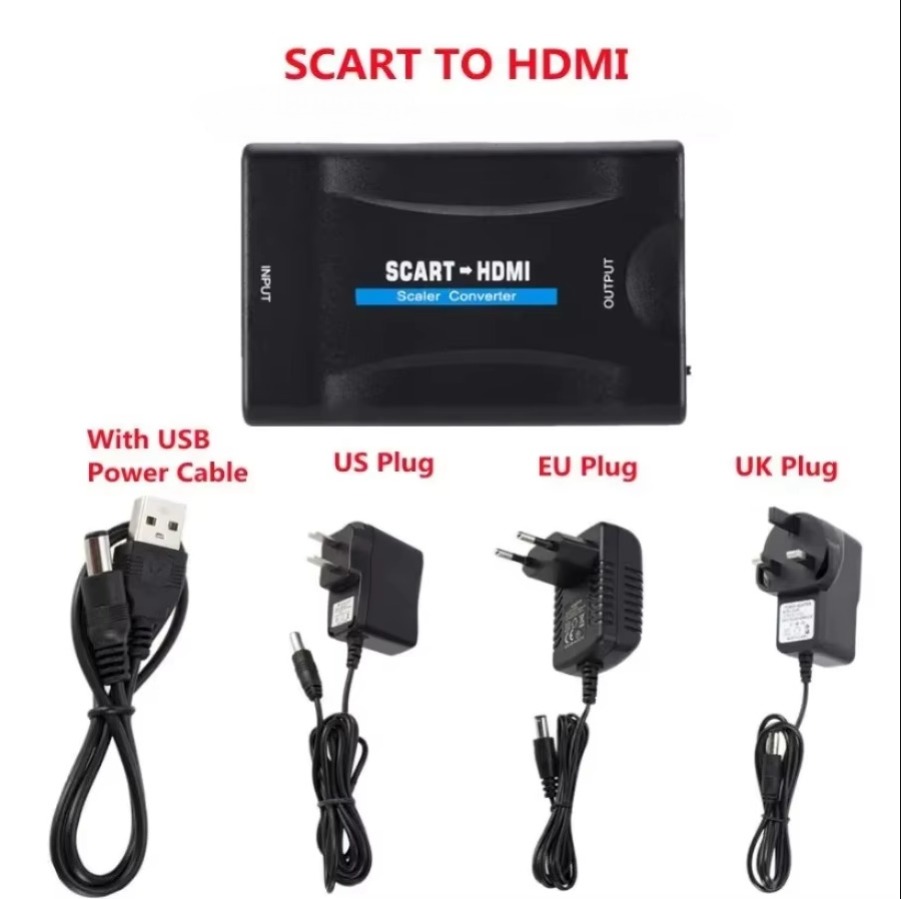 محول فيديو وصوت عالي الدقة 108 - مراجعة Scart To Hdmi وسعره