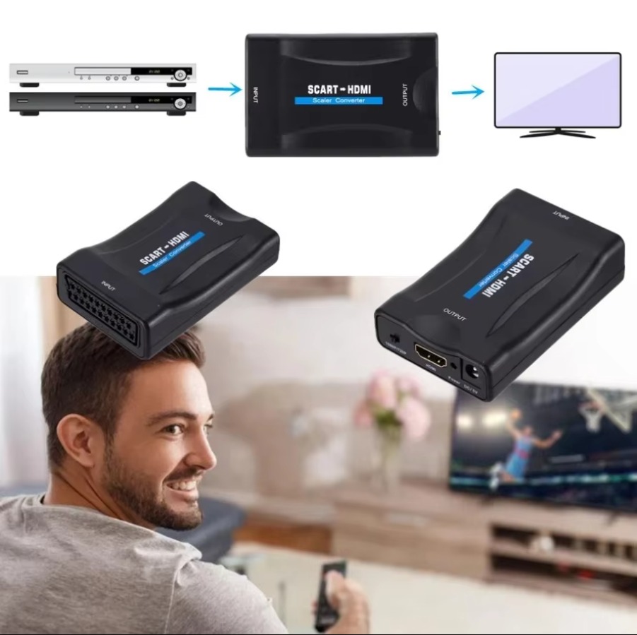 محول فيديو وصوت عالي الدقة 108 - مراجعة Scart To Hdmi وسعره